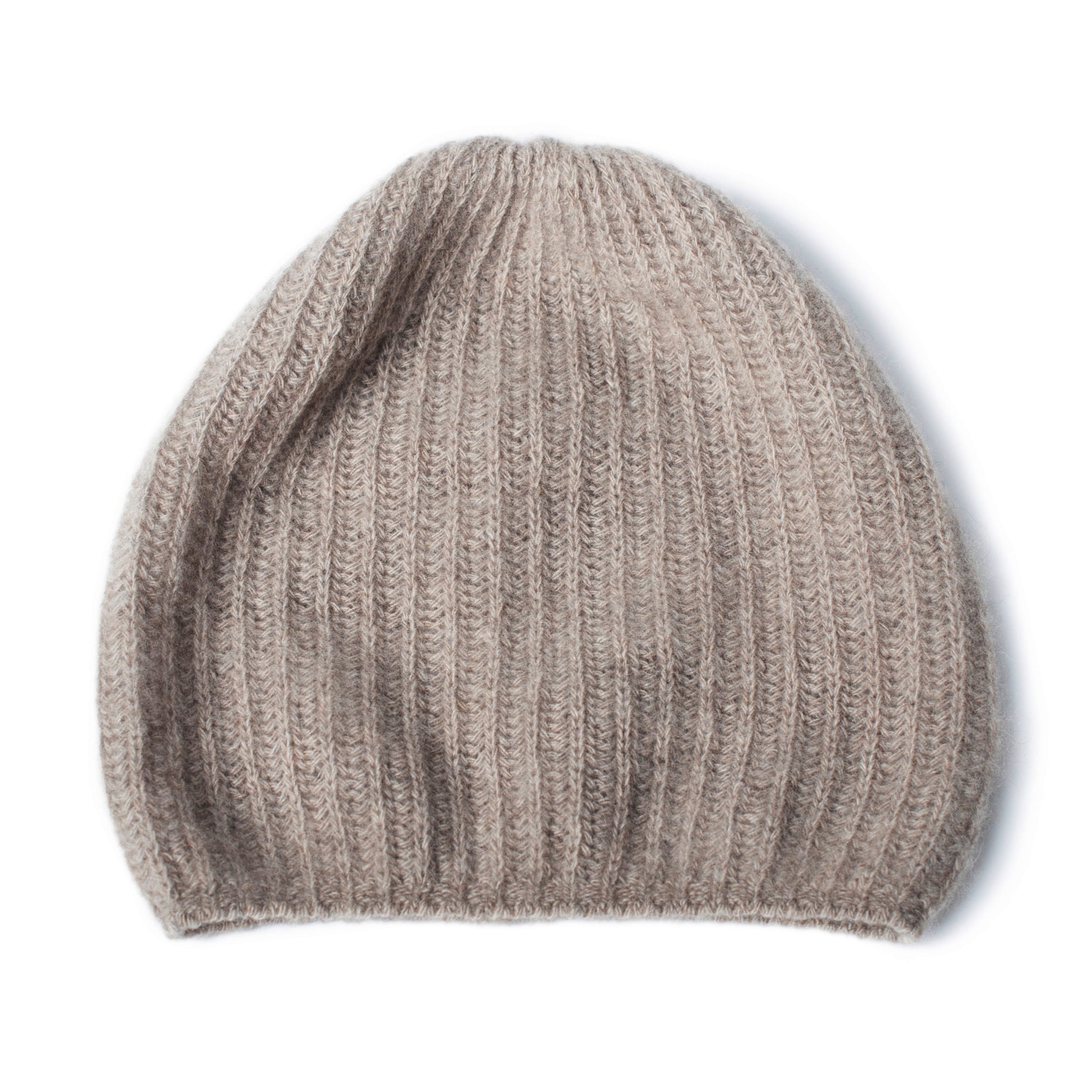 CASHMERE SLOUCHY RIBBED HAT