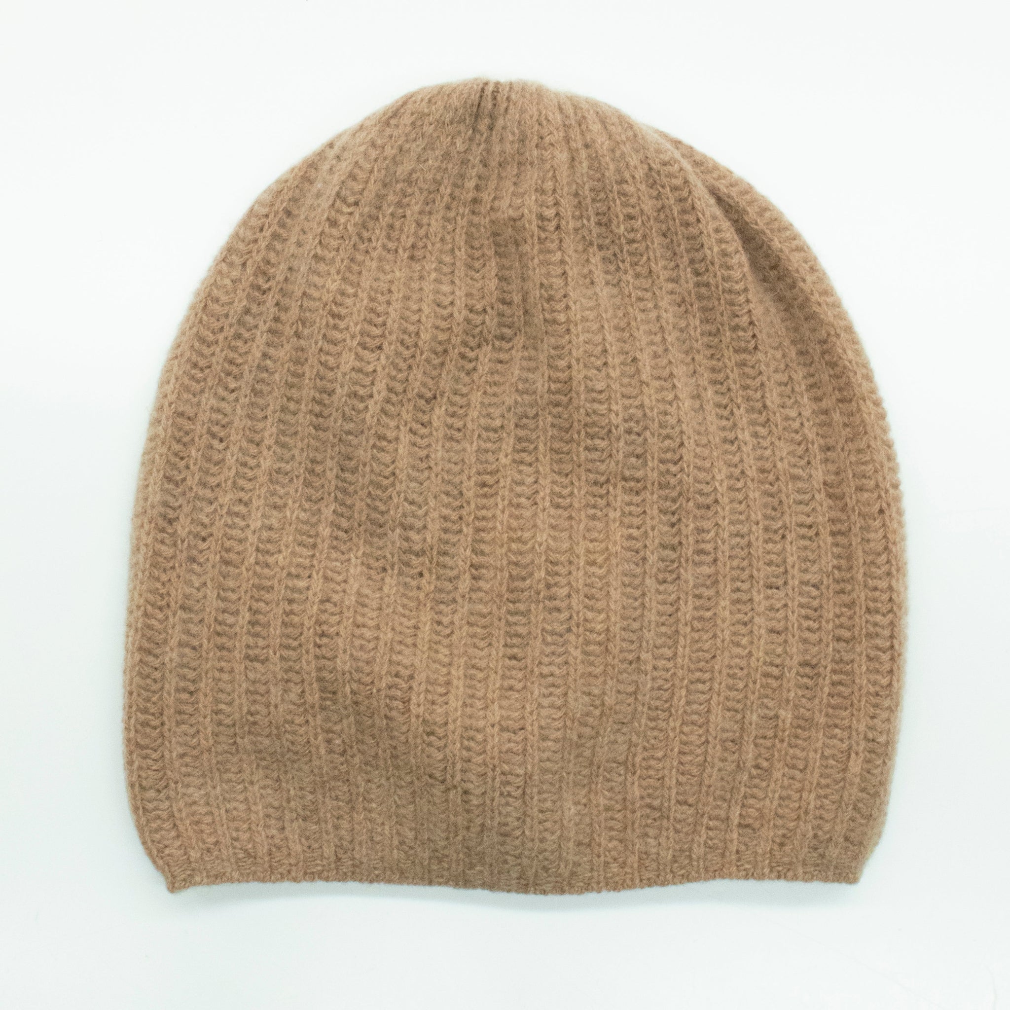 CASHMERE SLOUCHY RIBBED HAT