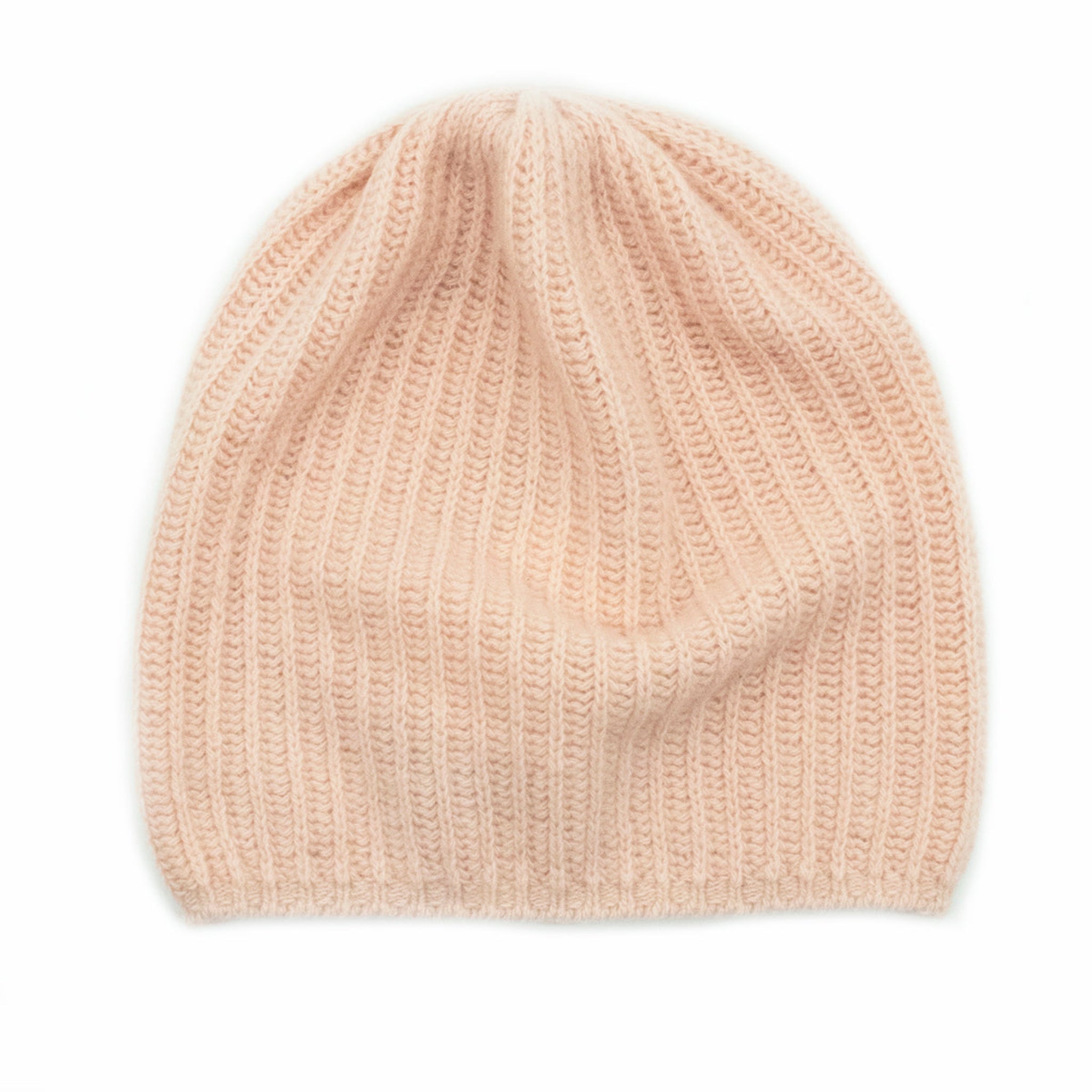 CASHMERE SLOUCHY RIBBED HAT