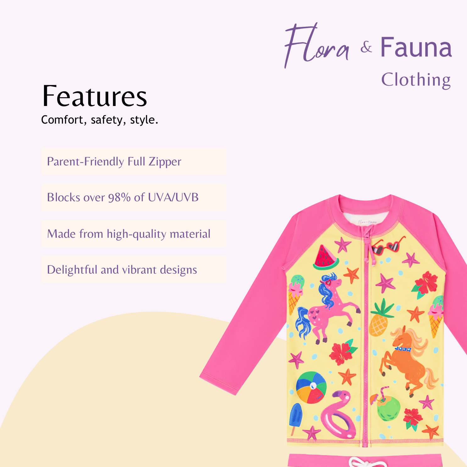 The 'Seaside Pony' 2-Piece Swim Set